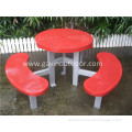 Powder coated metal table outdoor table and bench